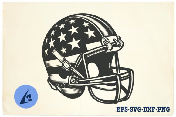 American Football Helmet SVG Clipart 02 for Crafts