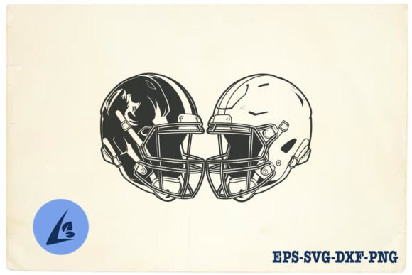 American Football Helmet SVG Clipart 05 Graphics Review