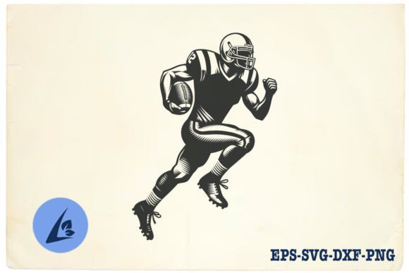 American Football Player SVG Clipart 01 Graphics & Crafts