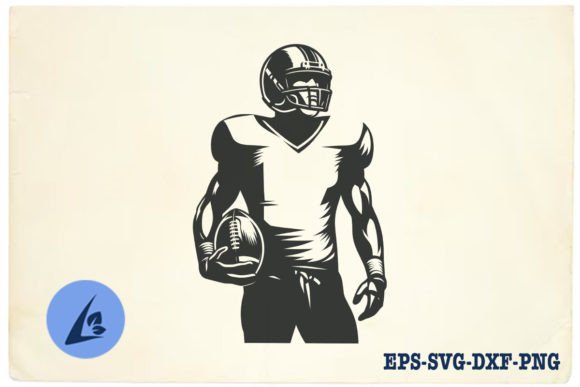 American Football Player SVG Clipart 02 Graphics & Crafts