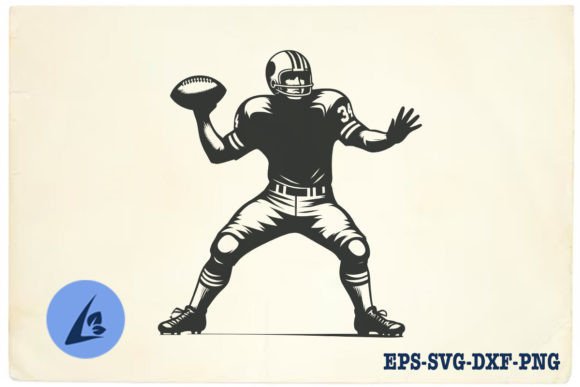 American Football Player SVG Clipart 06 Review
