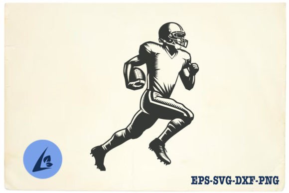 American Football Player SVG Clipart 08 Graphics