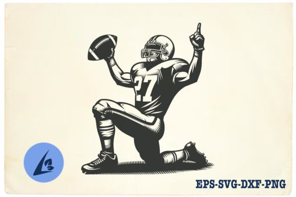 American Football Player SVG Clipart 09 Graphics