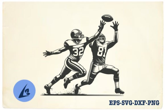 American Football Player SVG Clipart 10 Graphics Review