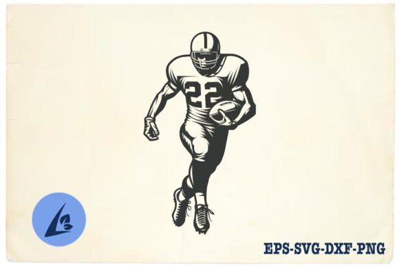 American Football Player SVG Clipart 13 Graphics Review