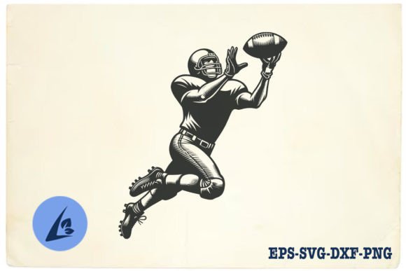 American Football Player SVG Clipart 16 Graphics
