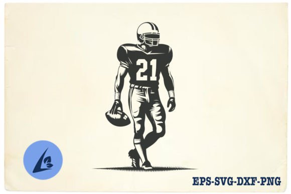 American Football Player SVG Clipart 19 Graphics Review