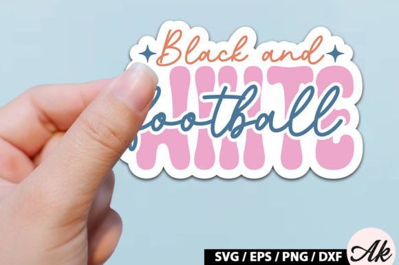 Black and White Football Retro Stickers Review