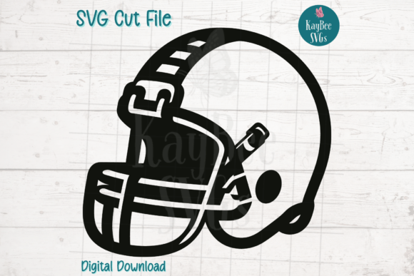 Football Helmet SVG Cut File for Crafts