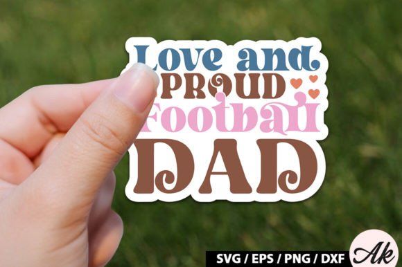 Love and Proud Football Dad Retro Graphics Review
