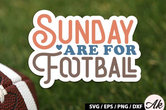 Sunday Are for Football Retro Stickers: Graphics & Crafts